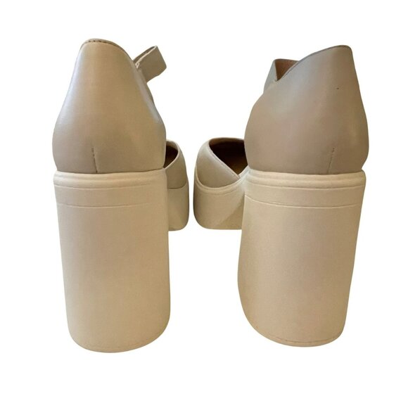 Free People Gwen Leather Mary Jane Platform Heels Shoes Sz 39 US 9 NEW - Picture 3 of 7